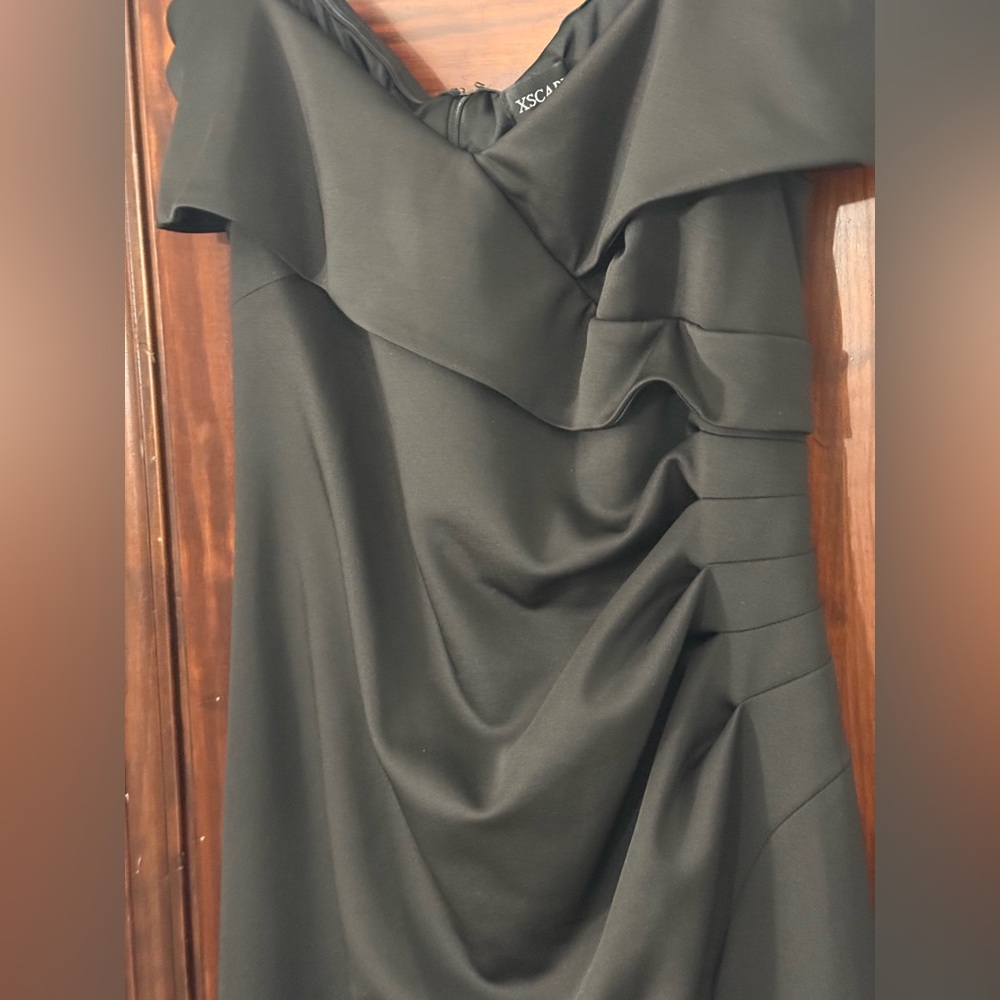 XScape Evenings Off the Shoulder Scuba Knit Gown size:20W - Picture 8 of 12